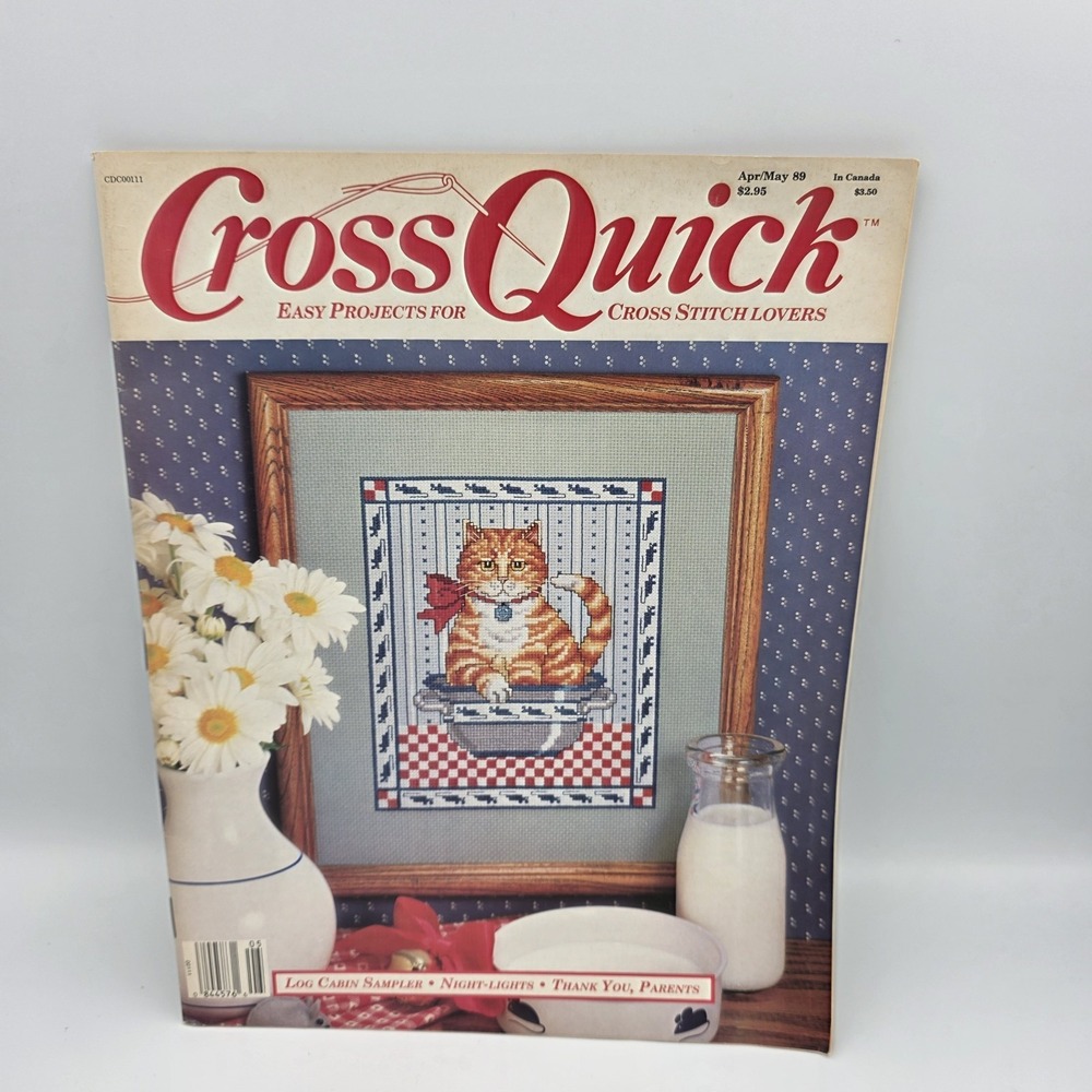 Vtg Cross Quick Easy Projects For Cross Stitch Lovers Magazine April/ May 1989